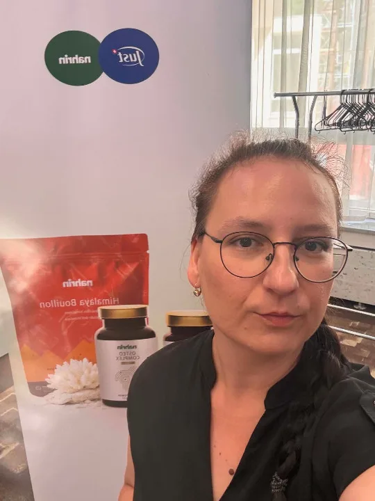 Anna Ondrejovičová s produkty JUST Nahrin